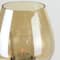 13" Decorative Small Golden Luster Brown Stemmed Votive Candle Holder
